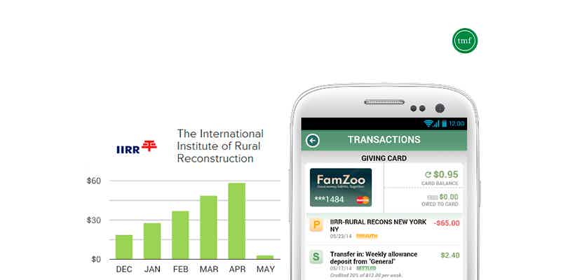 smartphone with FamZoo's mobile app onscreen