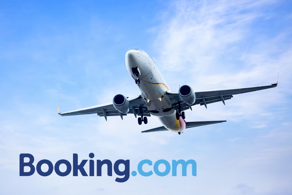 Veja aqui como economizar nas suas passagens aéreas através da Booking. Fonte: Freepik + Booking