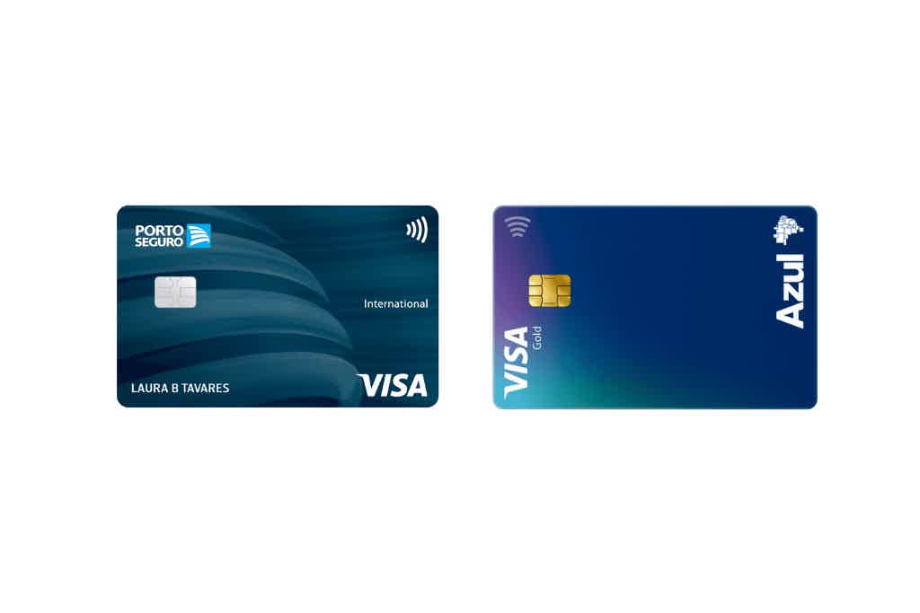 Antes de mais nada, confira qual é a melhor opção de cartão de crédito para você. Fonte: Porto Seguro e Tudo Azul.