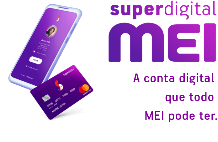 Na SuperDigital MEI Zero, é possível abrir uma conta PJ sem as burocracias que existem nos bancos tradicionais, fazendo isto pelo próprio aplicativo da Superdigital. Fácil e prático! Fonte: Superdigital.
