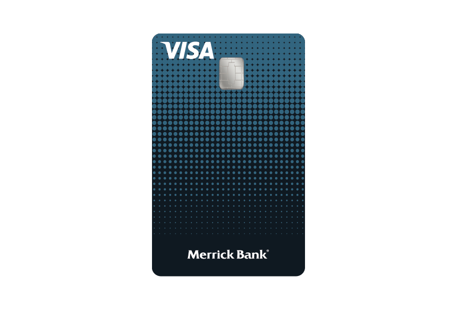 Merrick Bank Double Your Line® Secured Visa® fundo branco