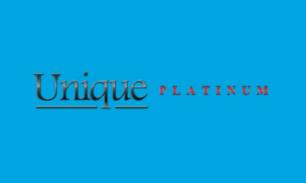 Logo Unique Platinum fundo azul