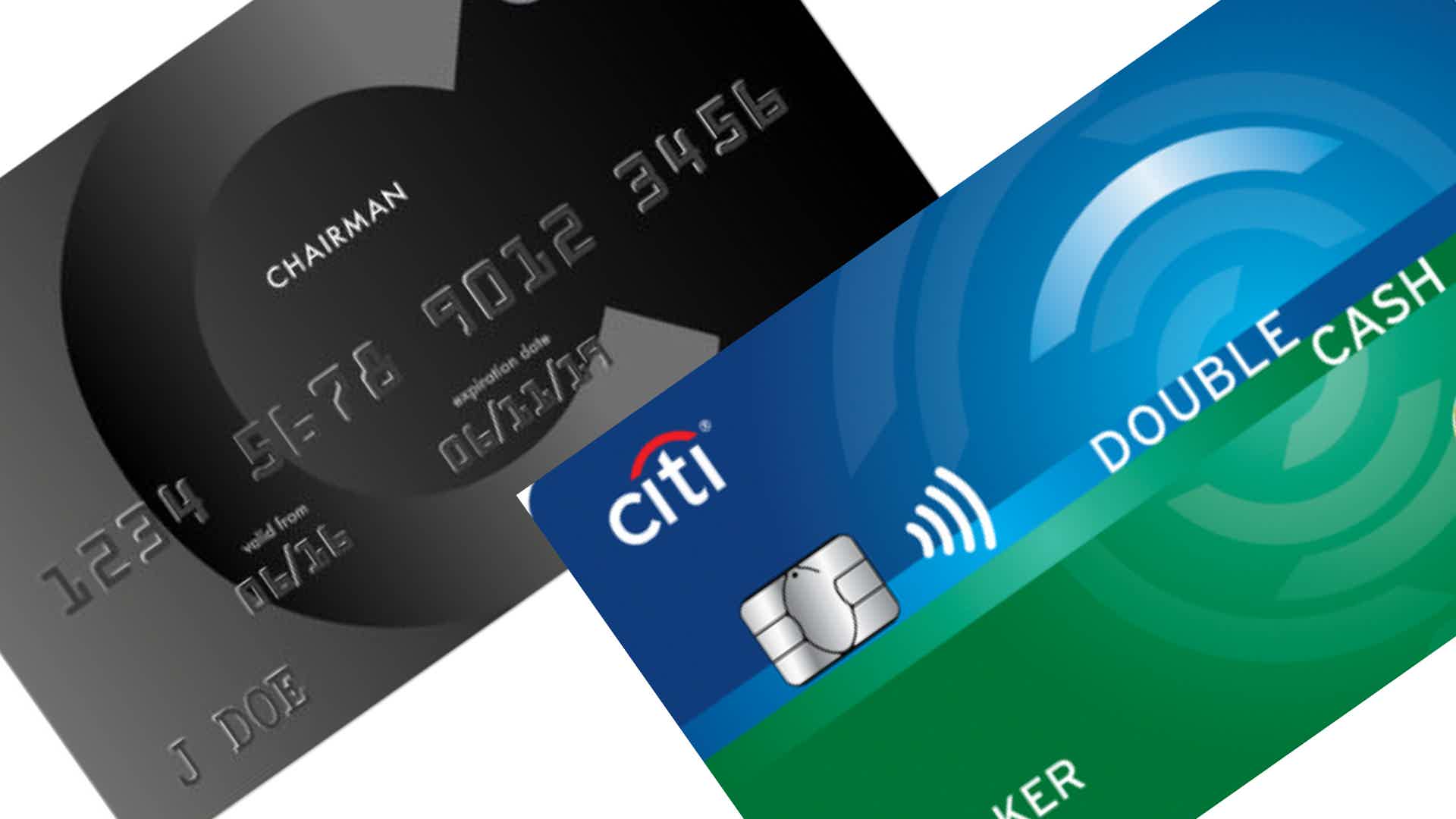 Comparação do cartão Citi Chairman American Express e cartão Citi Card Double Cash. Fonte: Citi.
