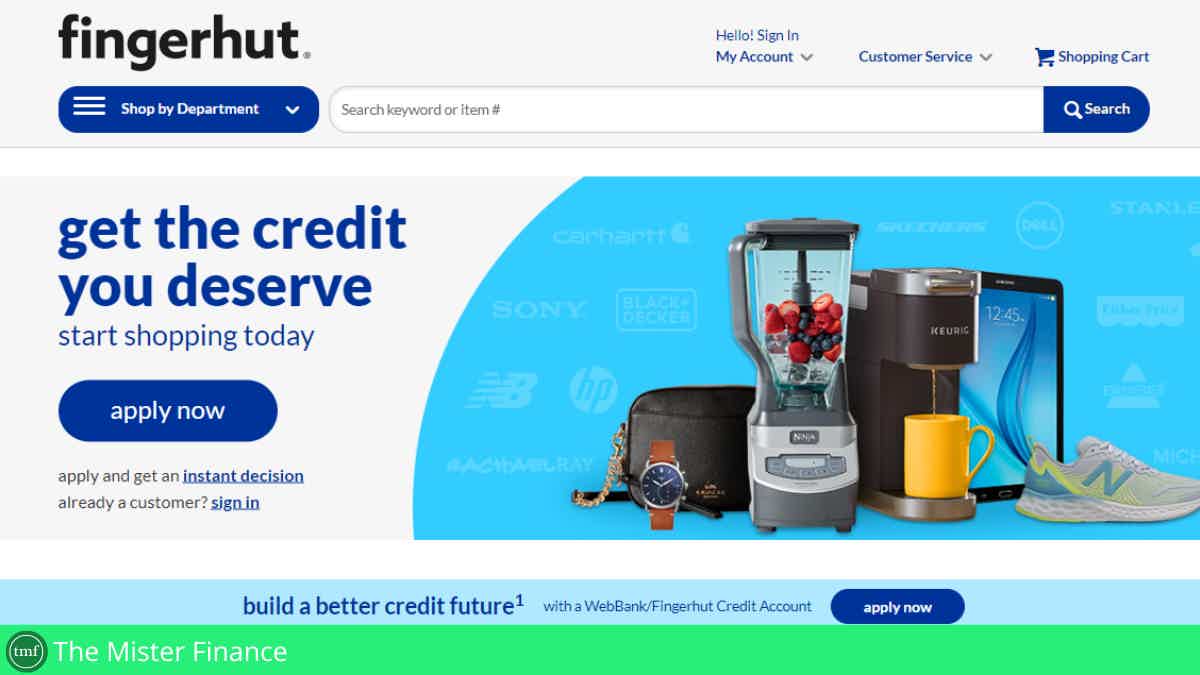 Build your credit with the help of Fingerhut. Source: Fingerhut. 
