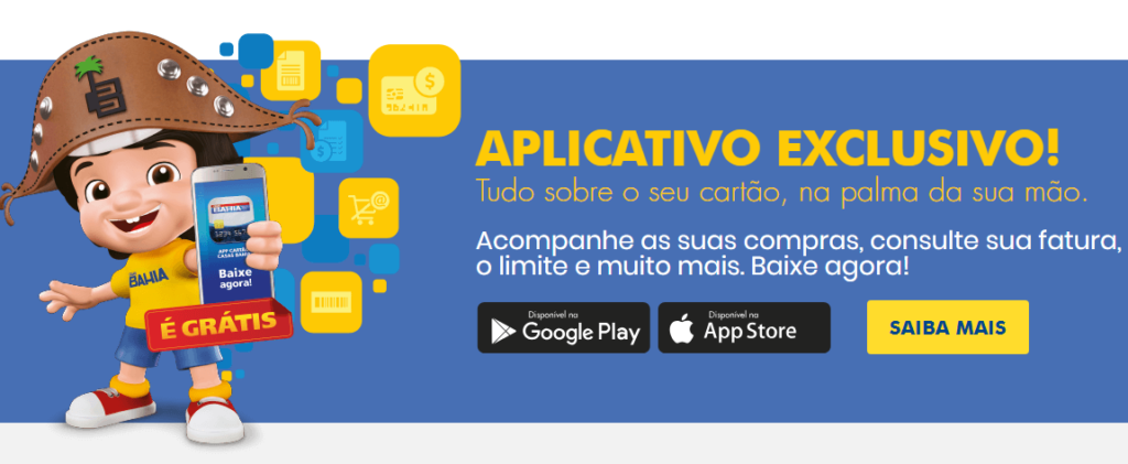 Funcionalidades do app. | Imagem: Casas Bahia