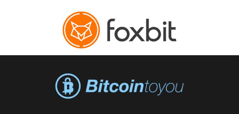 Foxbit ou BitcoinToYou: qual você prefere? Fonte: Senhor Finanças / Foxbit / BitcoinToYou.
