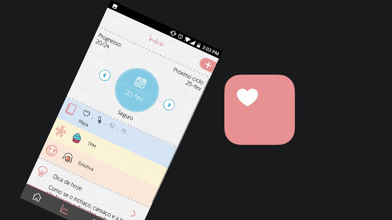 Interface do app Maia