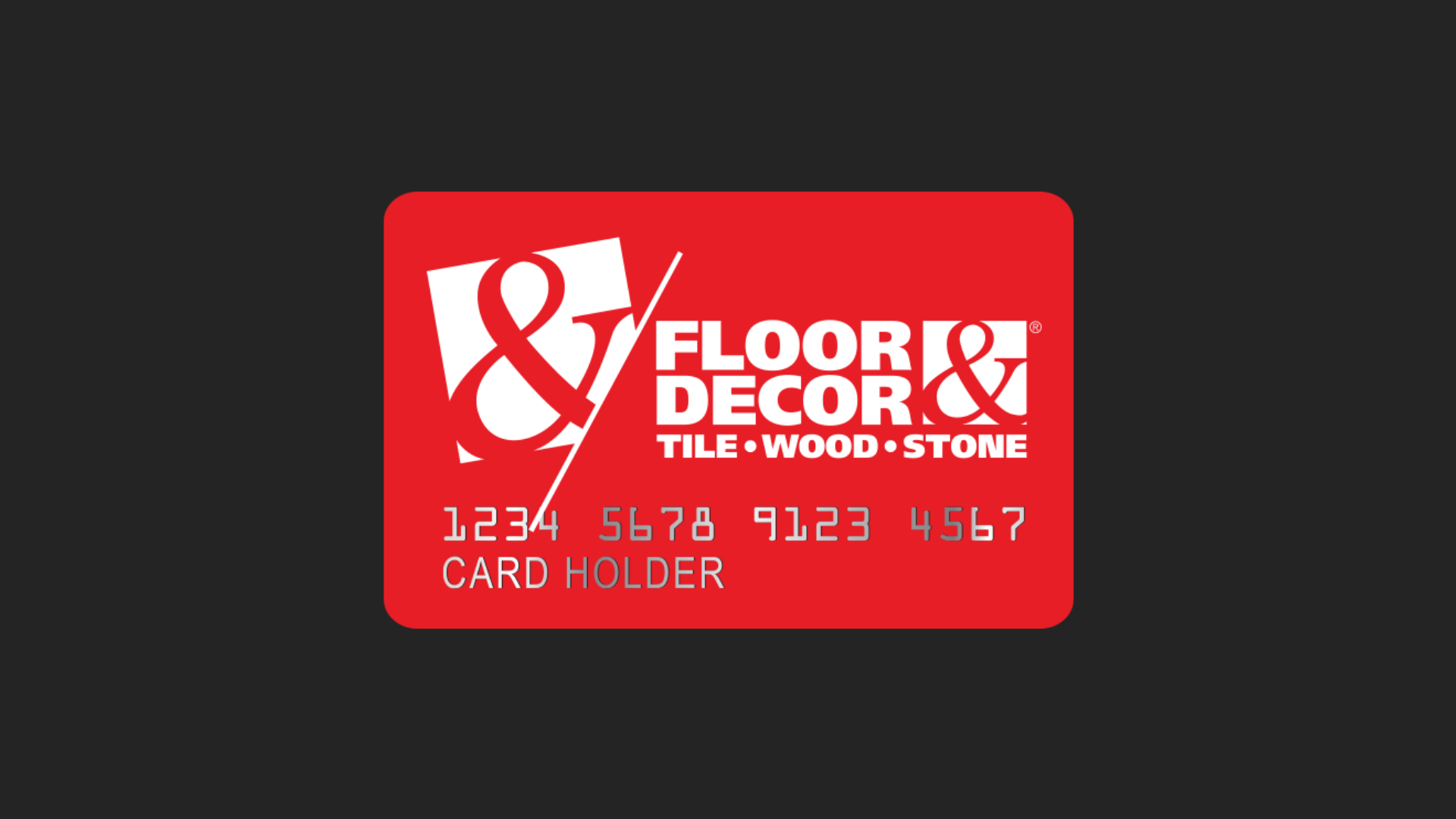 Conheça o cartão Floor e Decor. Fonte: Floor & Decor.