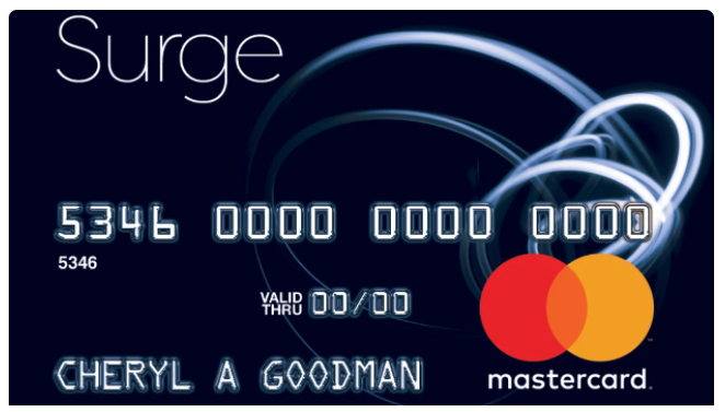 See more information about Surge Mastercard! Source: Surge Card Info