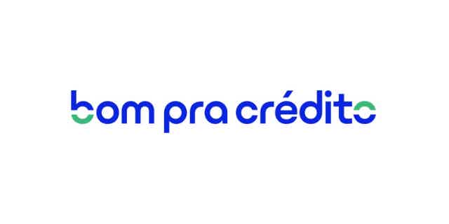 Texto "Bom Pra Crédito" em fundo branco