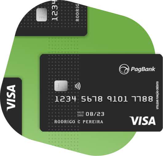 Seu cartão PagBank é isento de anuidade, possui cobertura internacional, vantagens da bandeira Visa e muito mais. Fonte: PagSeguro.