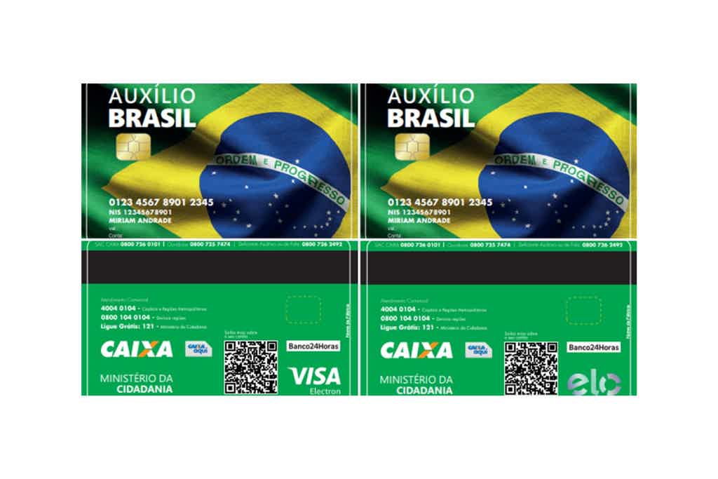 Agora, veja mais informações sobre o cartão do benefício Auxílio Brasil. Fonte: Governo.