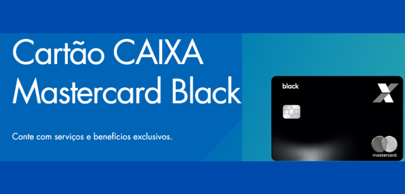 Afinal, como solicitar o cartão Caixa Mastercard Black? Fonte: Caixa Econômica Federal e Senhor Panda.