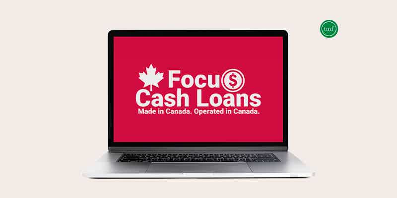 image of a laptop with the Focus Cash Loans logo onscreen