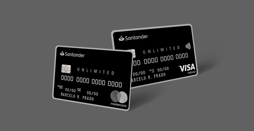 Santander Unlimited Mastercard Black e Visa Infinite
