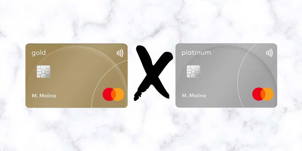 Os cartões Gold e Platinum possuem vantagens diferentes. Fonte: Senhor Finanças / Mastercard.