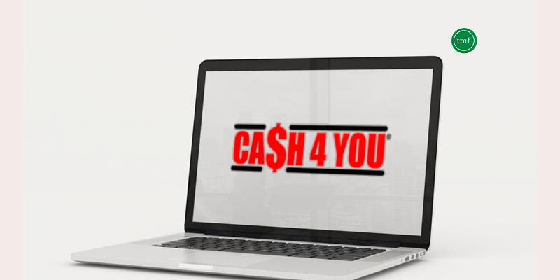 Cash 4 You logo on a laptop screen