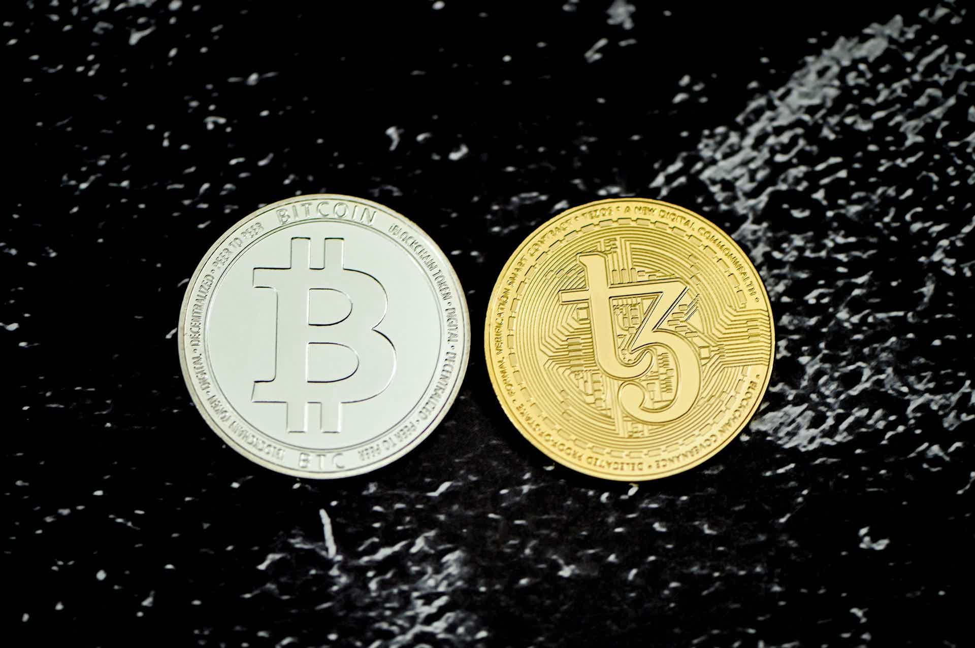 two physical representations of cryptocoins