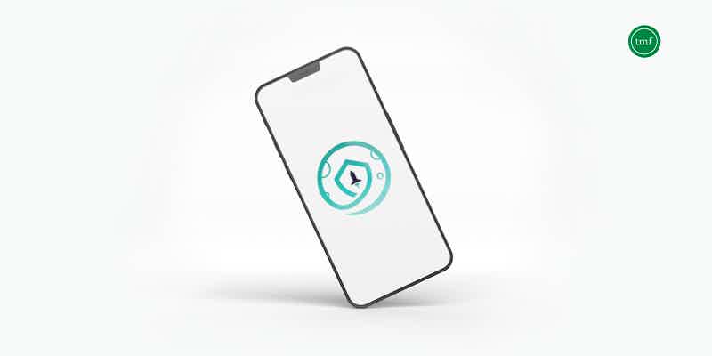 SafeMoon logo em celular