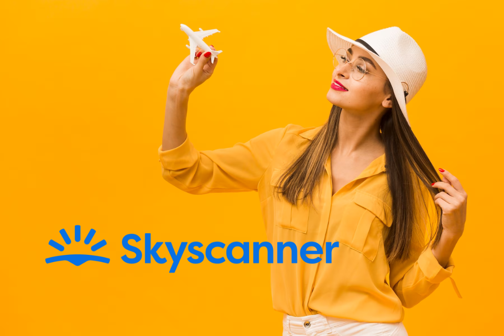 Saiba tudo sobre como comprar passagens aéreas Skyscanner aqui. Fonte: Freepik + Skyscanner