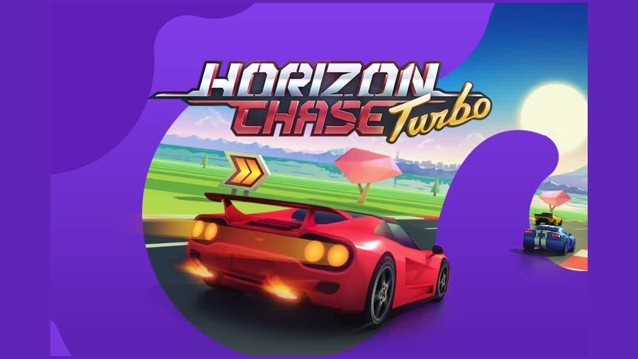 Propaganda do app Horizon Chase com desenho
