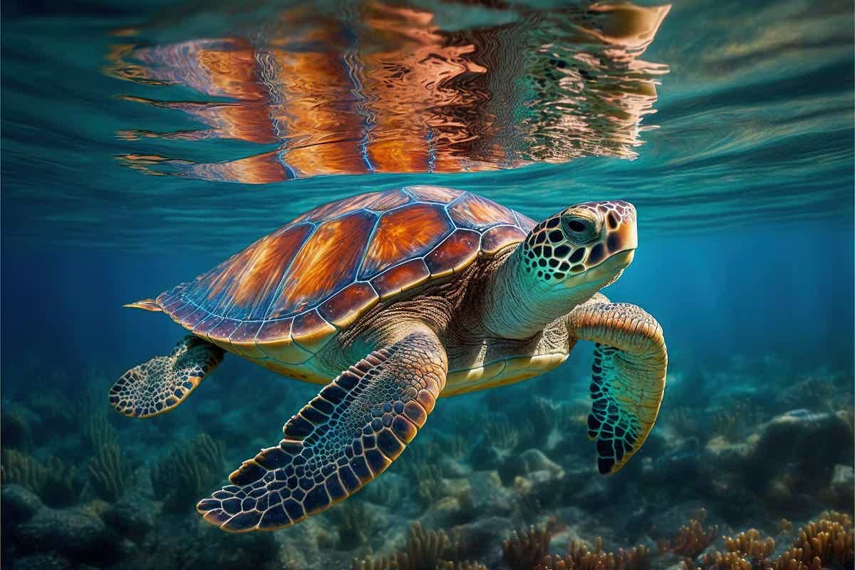 A tartaruga marinha chegou ao planeta muito antes dos seres humanos. Fonte: AdobeStock.