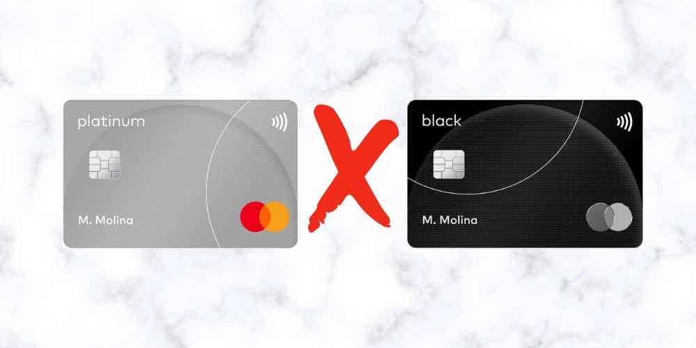 Os cartões Platinum e Black são premium, porém, com benefícios diferentes. Fonte: Senhor Finanças / Mastercard.