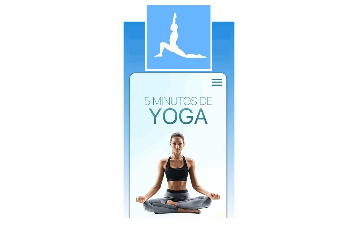 Interface do aplicativo 5 minutos de Yoga