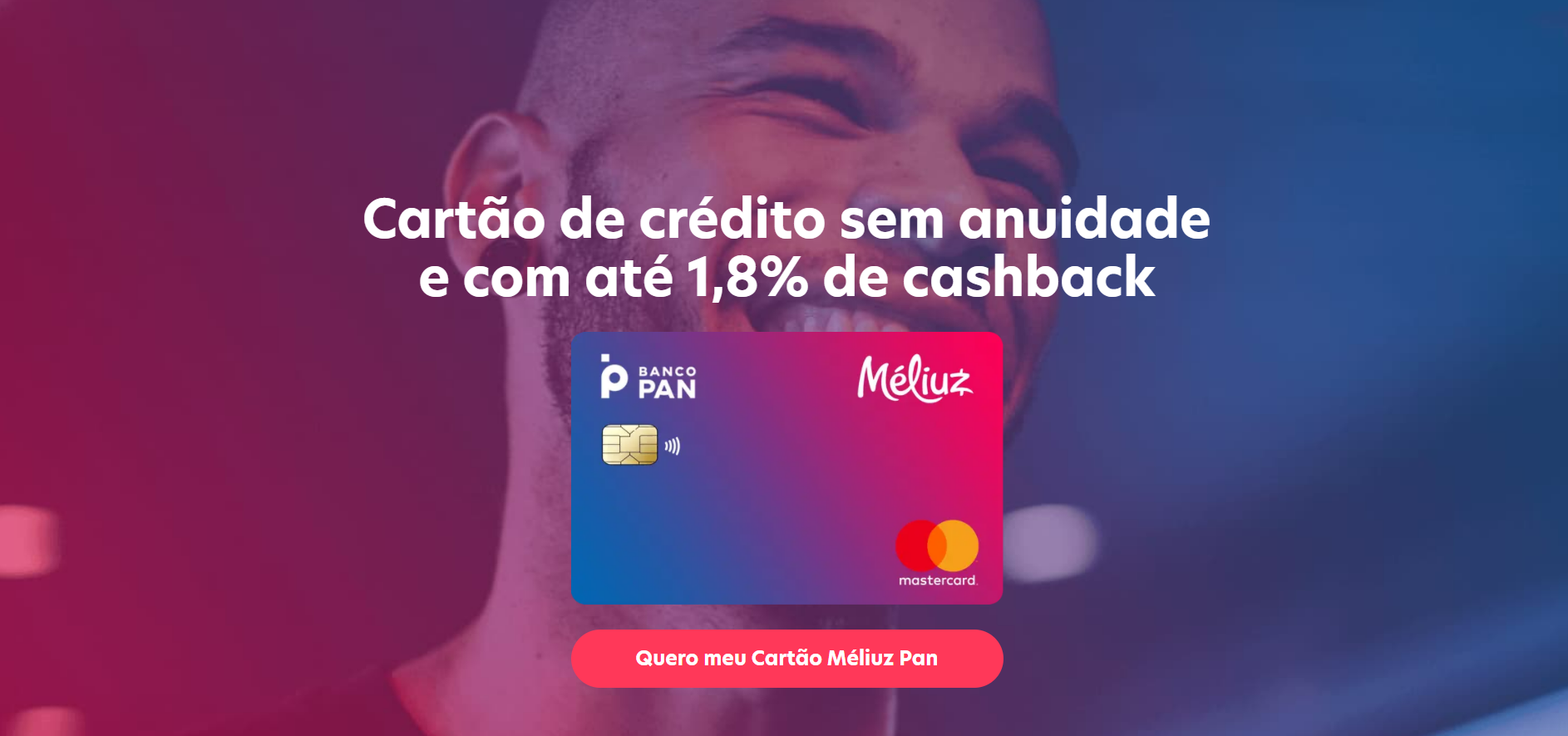 O cartão Méliuz oferece cashback de até 1,8% diretamente na sua conta bancária. Fonte: Méliuz