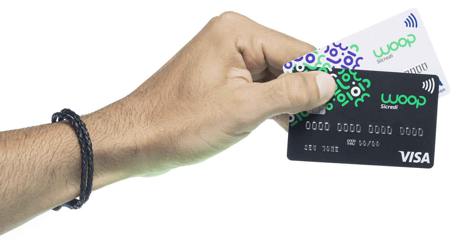Conheça as opções de cartão da conta digital cooperativa.