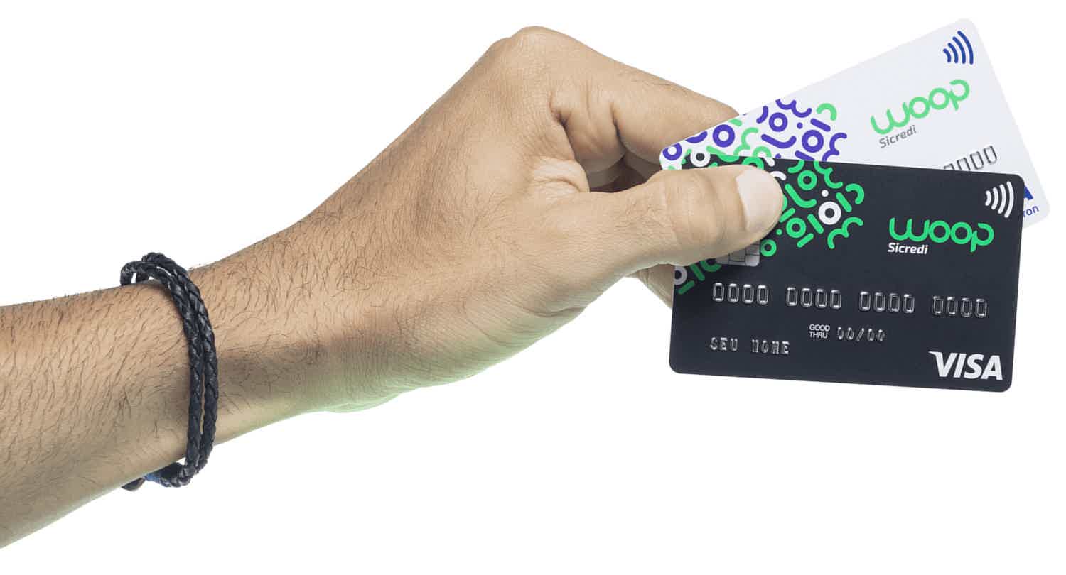Conheça as opções de cartão da conta digital cooperativa.