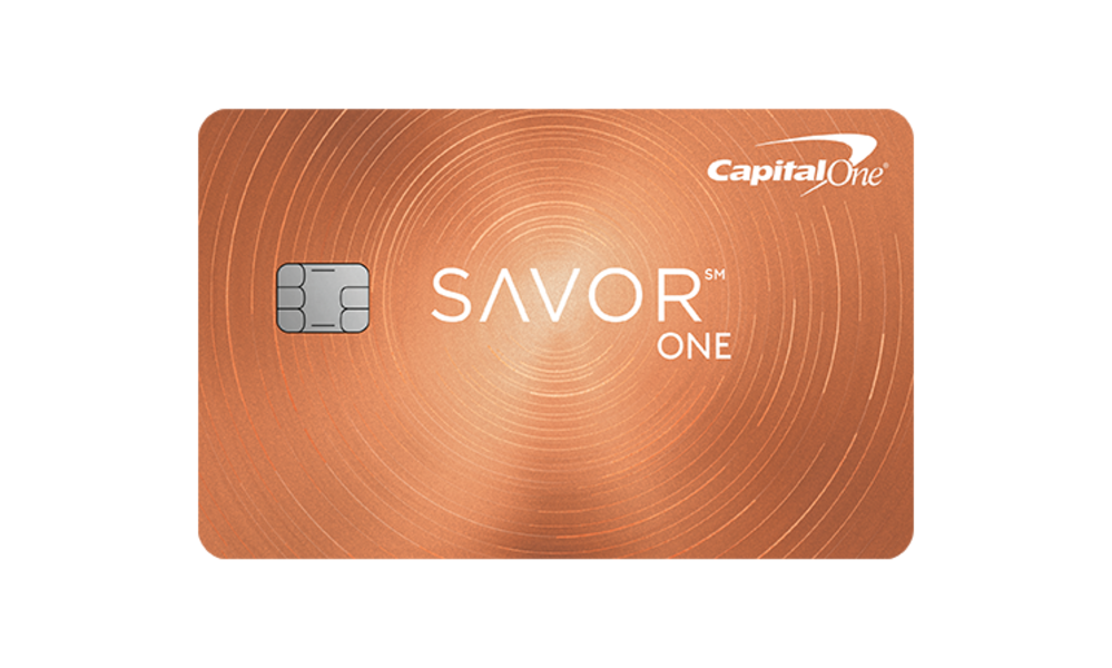 Capital One SavorOne Cash Rewards credit card fundo branco