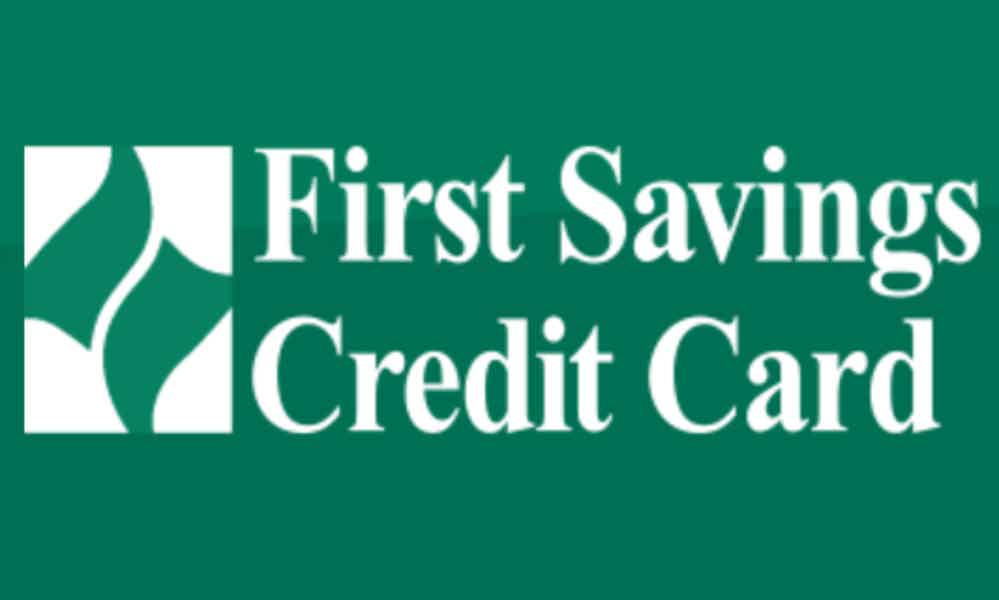 Logo First Savings credit card fundo verde
