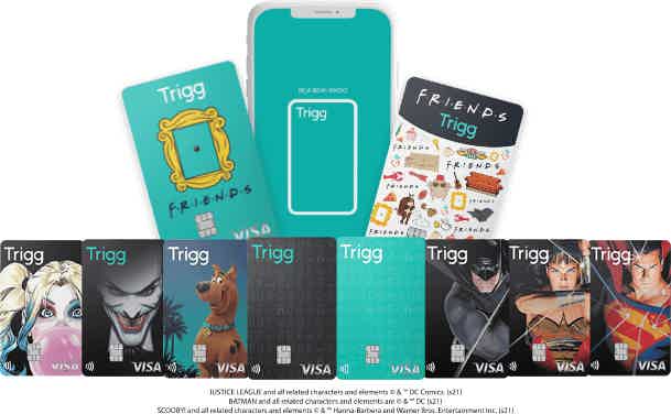 Na Trigg é possível personalizar o seu cartão. Fonte: Trigg.