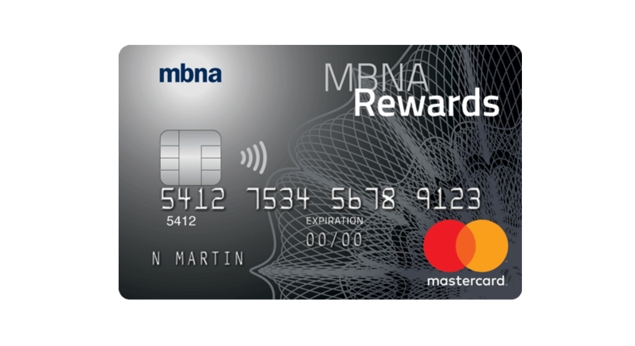 Cartão MBNA Rewards Platinum Plus® Mastercard® fundo branco