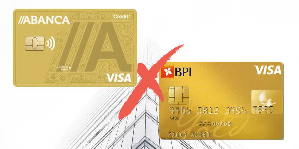 Cartão Abanca Gold ou BPI Gold: qual escolher? Fonte: Senhor Finanças / Abanca / BPI.