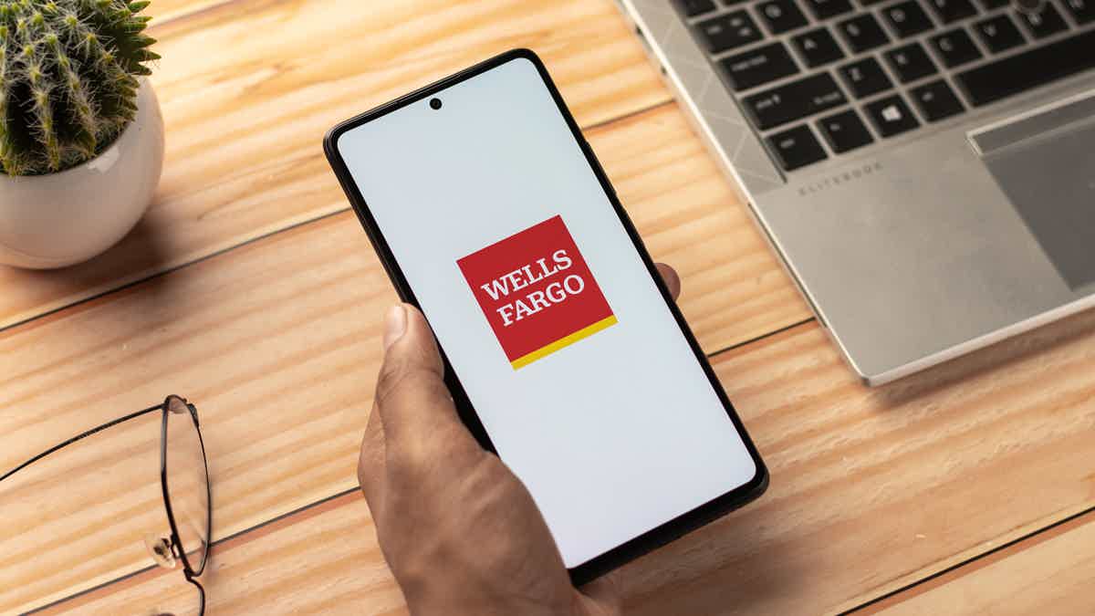 Wells Fargo Logo on a Cellphone Screen