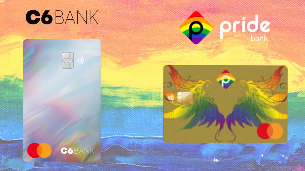 Compare os dois cartões e escolha o seu. Fonte: Senhor Finanças / C6 Bank / Pride Bank.