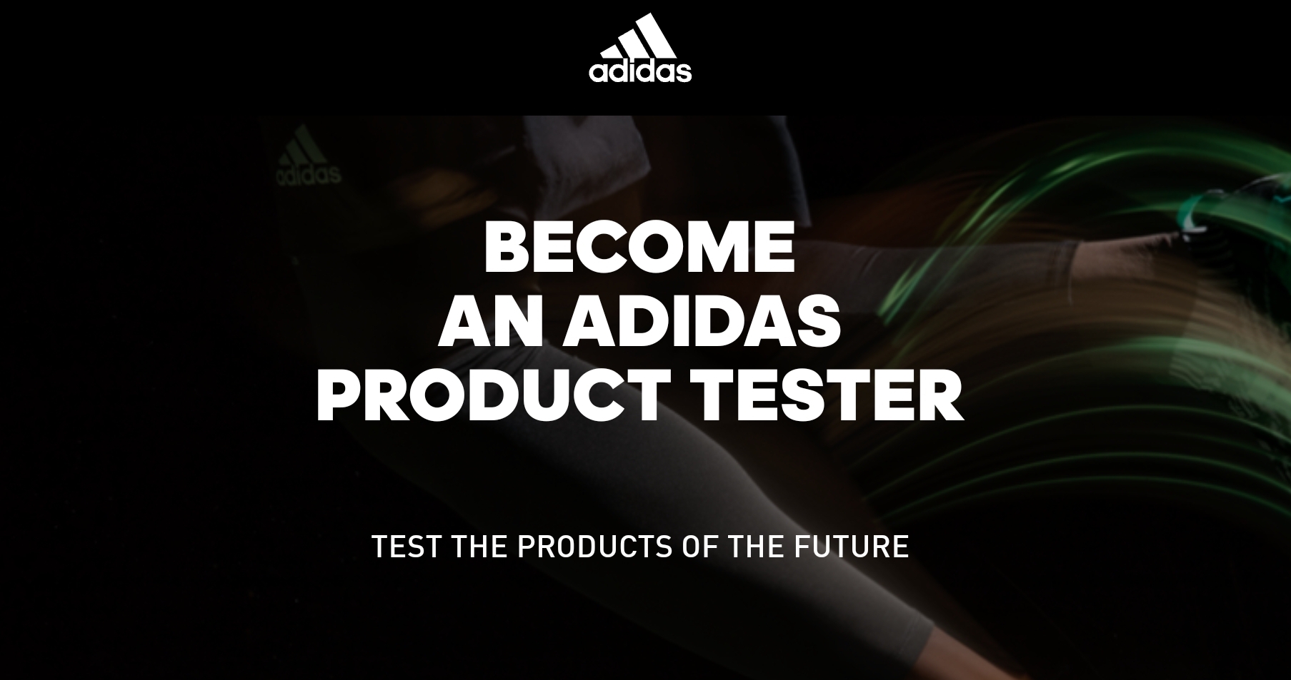 Homepage Teste grátis adidas