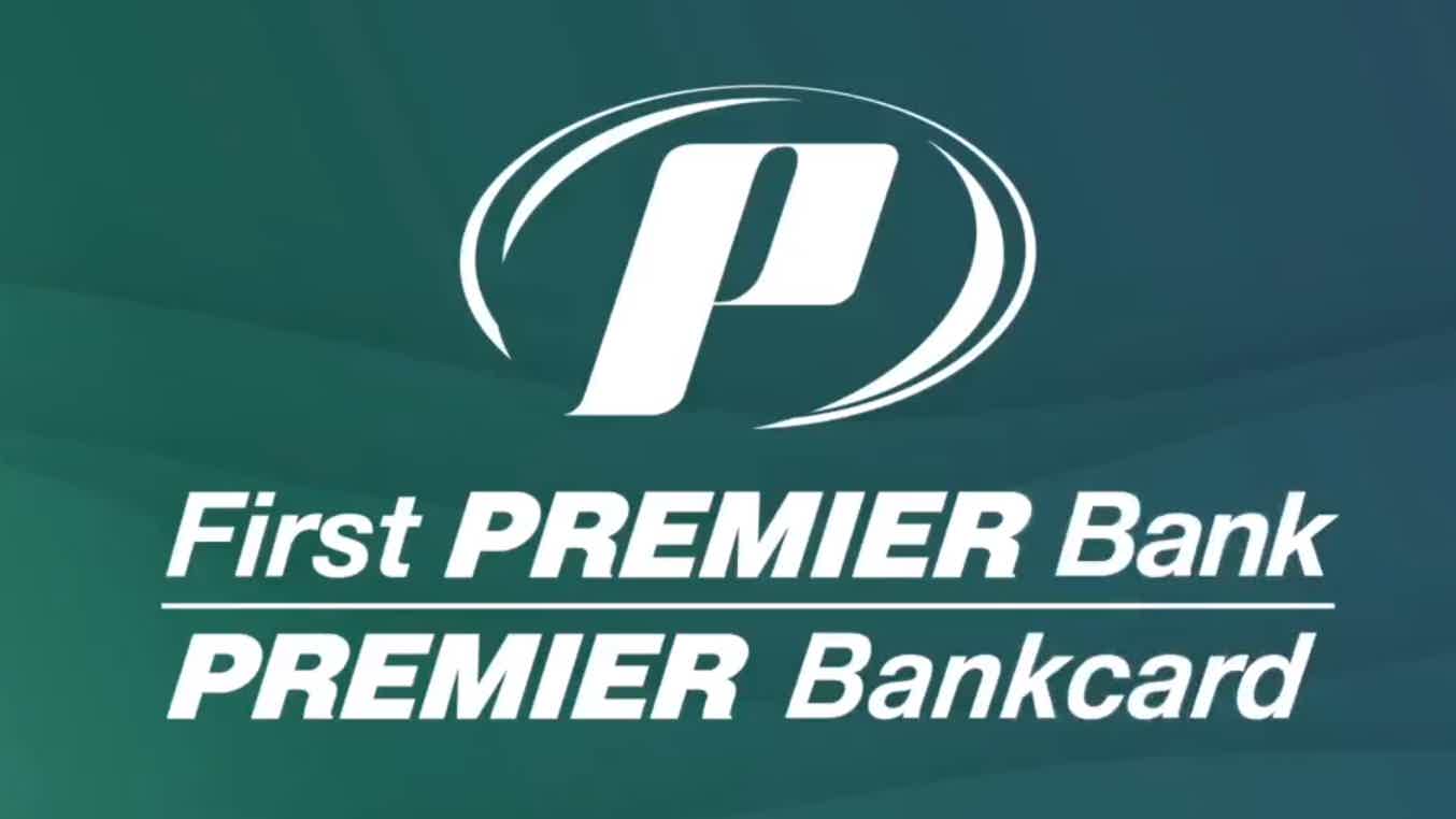 Logo First Premier Bank fundo verde