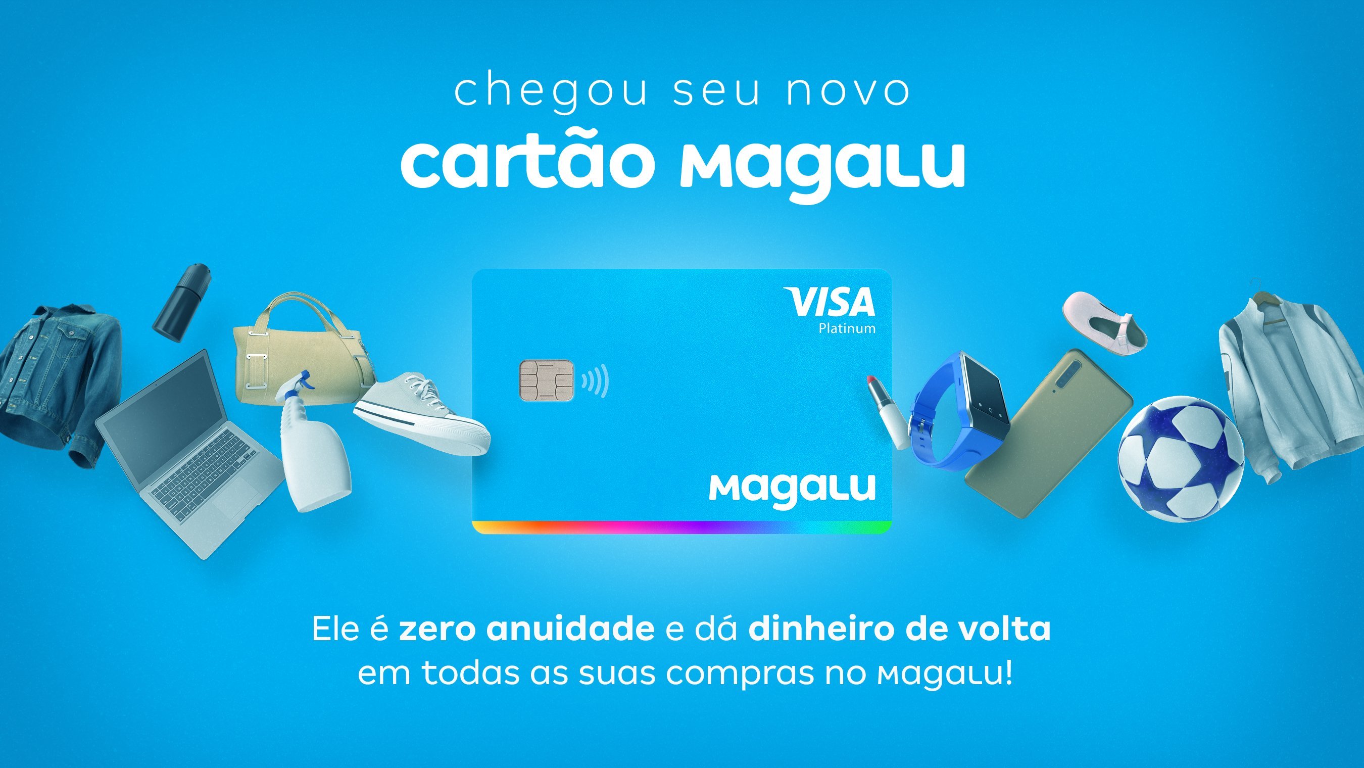 Afinal, o cartão Magalu oferece cashback e grandes parcelamentos. Fonte: Magalu.