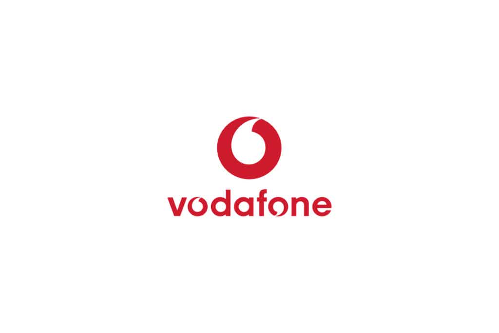 Lootipo escrito Vodafone em vermelho