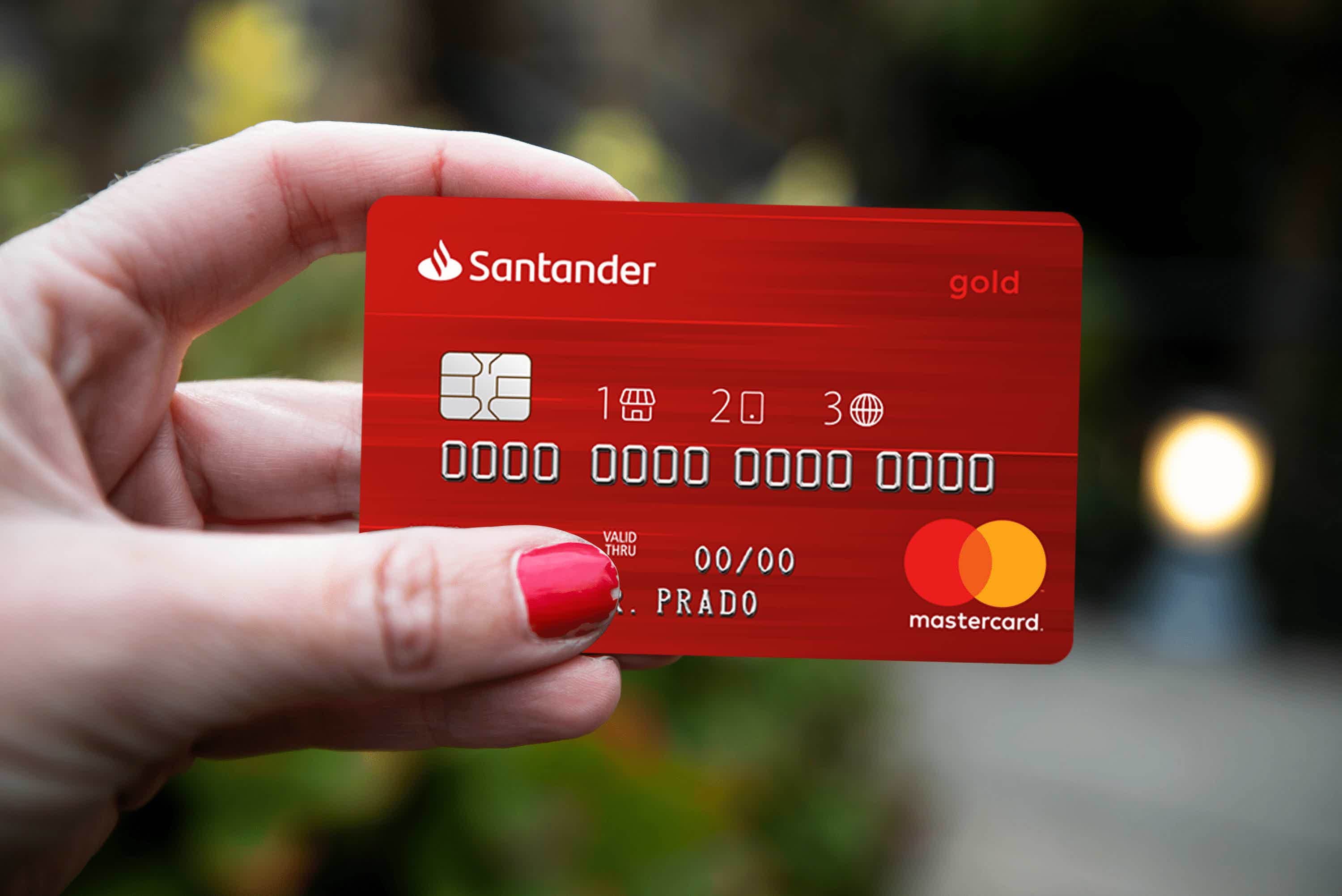 Tenha o seu Cartão de crédito Santander 1|2|3 Gold