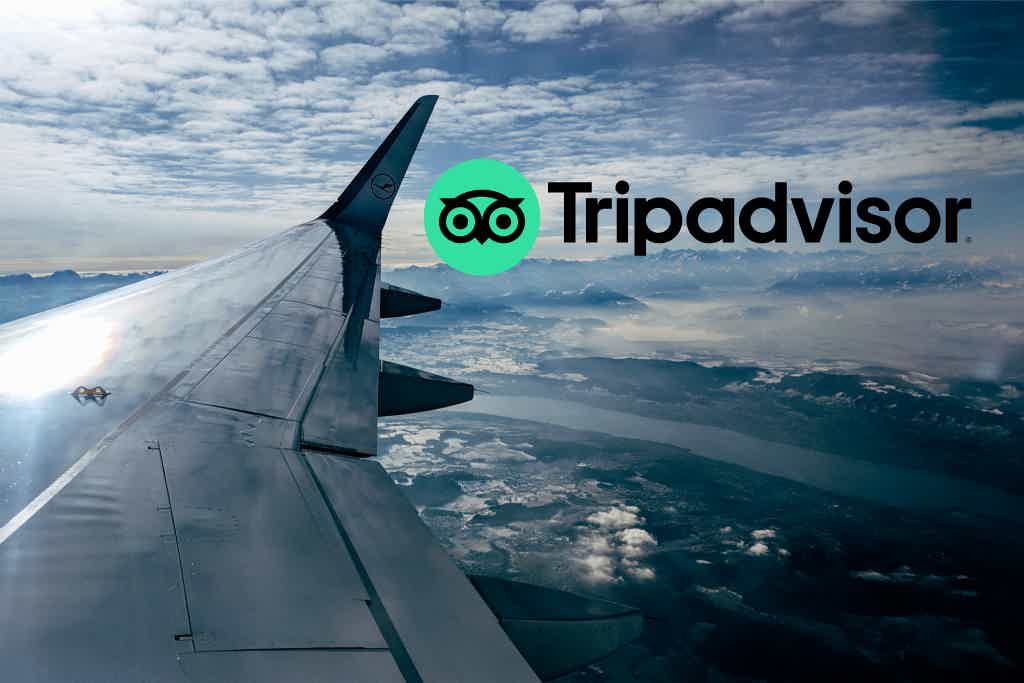Confira tudo aqui sobre o app de viagens e veja como economizar nas suas viagens. Fonte: Canva + TripAdvisor