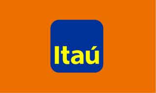 Logo do Itaú em fundo laranja