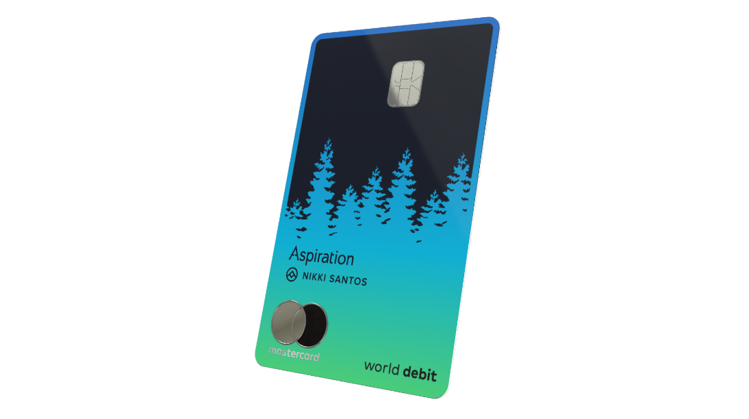Learn more about this debit card. Source: Aspiration.