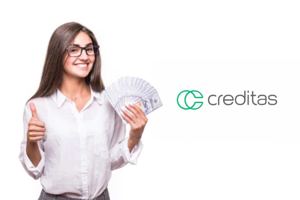 Veja aqui como pedir o seu empréstimo com garantia de imóvel na Creditas. Imagem: Freepik + Creditas
