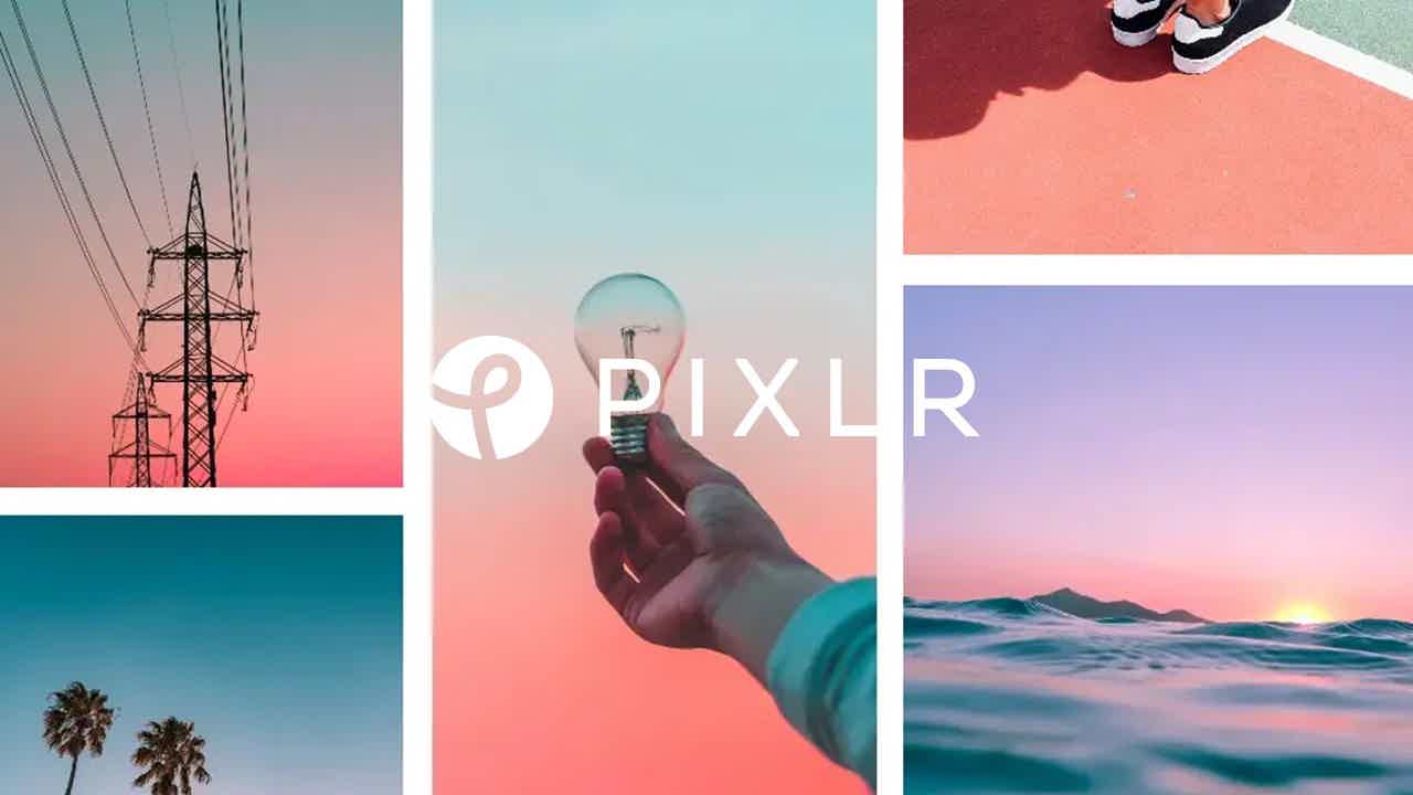 Coletânea de imagens com logo do Pixlr